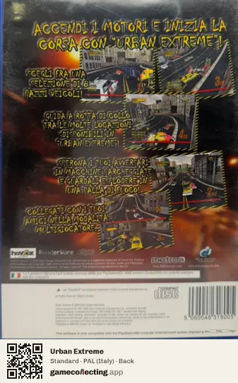 Urban Extreme PlayStation 2, Italy box back