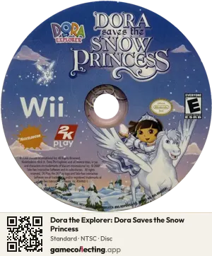 Dora the Explorer: Dora Saves the Snow Princess Nintendo Wii, NTSC disc