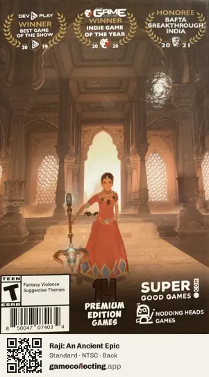 Raji: An Ancient Epic Nintendo Switch, NTSC box back