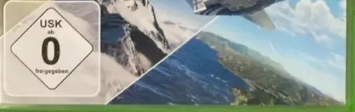 Microsoft Flight Simulator, the USK square on its front