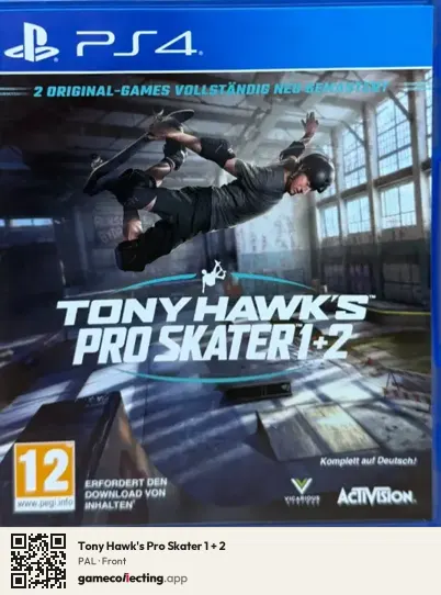 Tony Hawk's Pro Skater 1 + 2 PlayStation 4, PAL box front