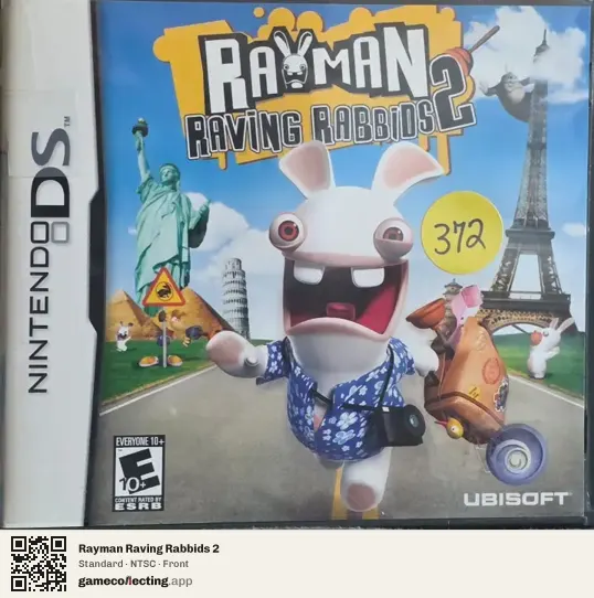 Rayman Raving Rabbids 2 Nintendo DS, NTSC box front