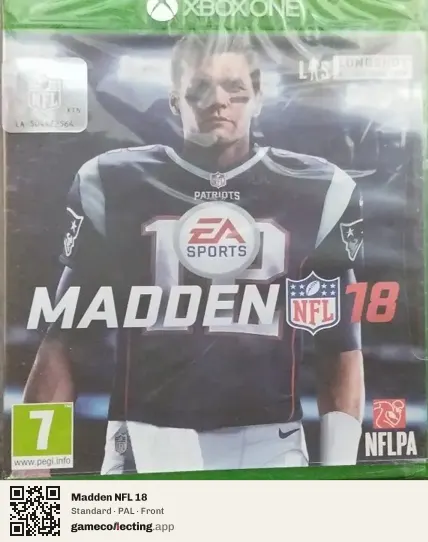 Madden NFL 18 Xbox One, PAL box front