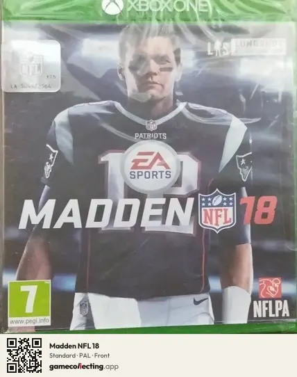 Madden NFL 18 Xbox One, PAL box front