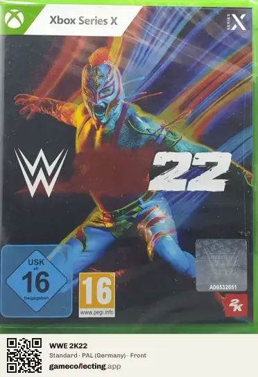 WWE 2K22 Xbox Series X, Germany box front