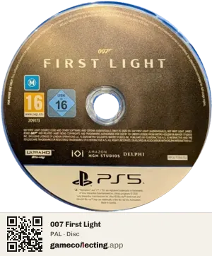 007 First Light PlayStation 5, PAL disc