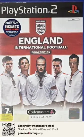 England International Football PlayStation 2, United Kingdom box front