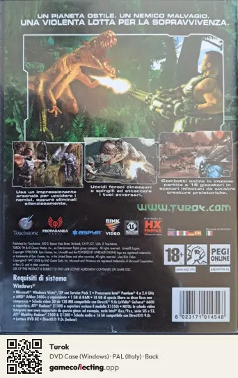 Turok Computer, Italy box back