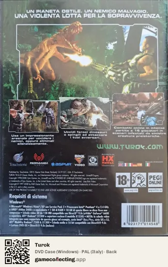 Turok Computer, Italy box back