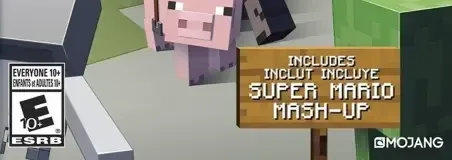Minecraft: Wii U Edition, the ESRB box on its front