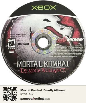 Mortal Kombat: Deadly Alliance Xbox, NTSC disc