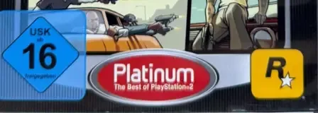 Grand Theft Auto: San Andreas, the USK square on its front