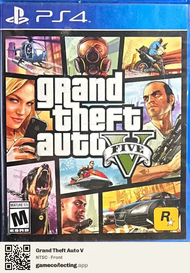 Grand Theft Auto V PlayStation 4, NTSC box front