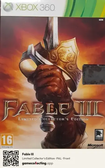 Fable III Xbox 360, PAL box front