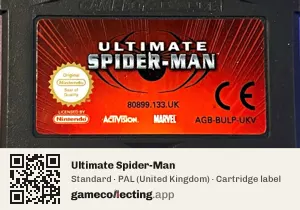 Ultimate Spider-Man Game Boy Advance, PAL cartridge label