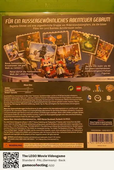 The LEGO Movie Videogame Xbox One, Germany box back