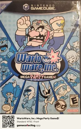 WarioWare, Inc.: Mega Party Game$! Nintendo GameCube, NTSC box front