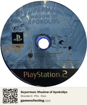 Superman: Shadow of Apokolips PlayStation 2, PAL disc