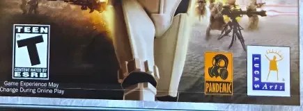 Star Wars: Battlefront, the ESRB box on its front