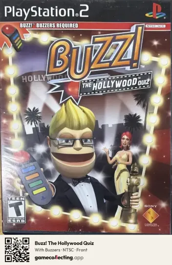 Buzz! The Hollywood Quiz PlayStation 2, NTSC box front