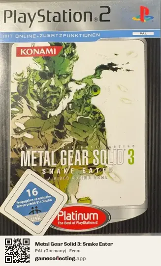 Metal Gear Solid 3: Snake Eater PlayStation 2, Germany box front