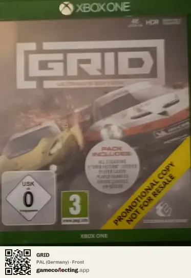 GRID Xbox One, Germany box front