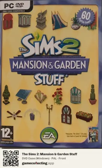 The Sims 2: Mansion & Garden Stuff Computer, PAL box front