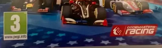 F1 Race Stars, the PEGI square on its front