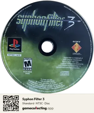 Syphon Filter 3 PlayStation, NTSC disc