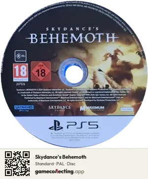 Skydance's Behemoth PlayStation 5, PAL disc