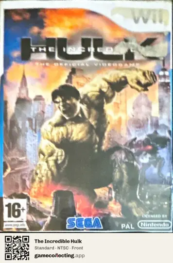 The Incredible Hulk Nintendo Wii, NTSC box front