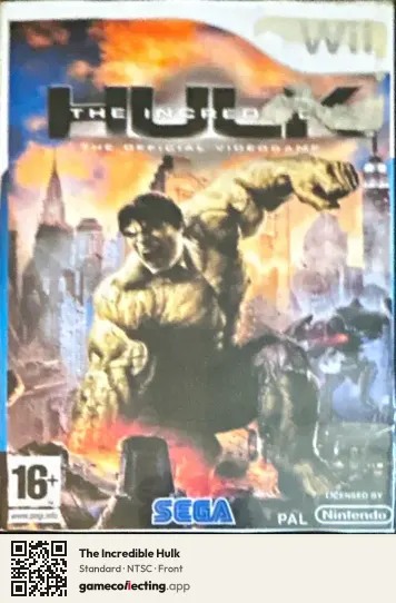 The Incredible Hulk Nintendo Wii, NTSC box front