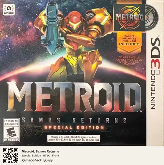 Metroid: Samus Returns Nintendo 3DS, NTSC box front