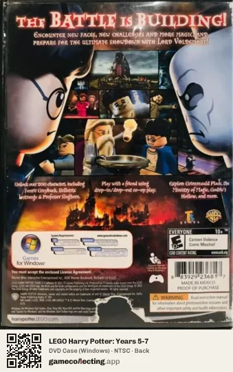 LEGO Harry Potter: Years 5-7 Computer, NTSC box back