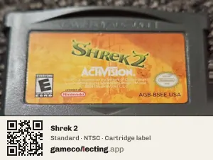 Shrek 2 Game Boy Advance, NTSC cartridge label