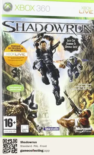 Shadowrun Xbox 360, PAL box front