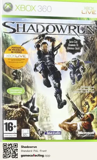 Shadowrun Xbox 360, PAL box front