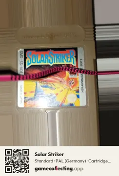 Solar Striker Game Boy, PAL cartridge label