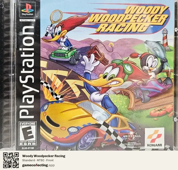 Woody Woodpecker Racing PlayStation, NTSC box front