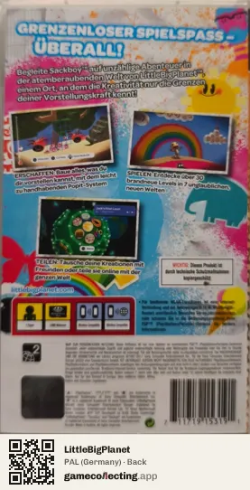 LittleBigPlanet PlayStation Portable, Germany box back