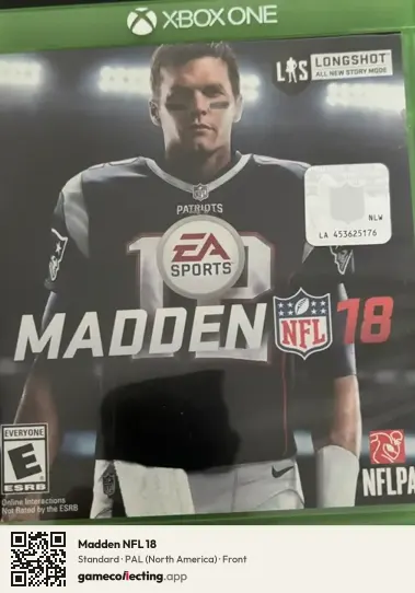 Madden NFL 18 Xbox One, North America box front