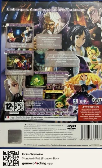 GrimGrimoire PlayStation 2, France box back
