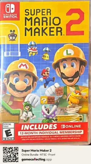 Super Mario Maker 2 Nintendo Switch, NTSC box front