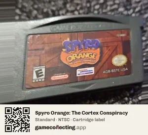 Spyro Orange: The Cortex Conspiracy Game Boy Advance, NTSC cartridge label