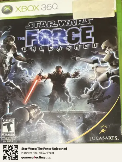 Star Wars: The Force Unleashed Xbox 360, NTSC box front