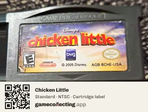 Chicken Little Game Boy Advance, NTSC cartridge label