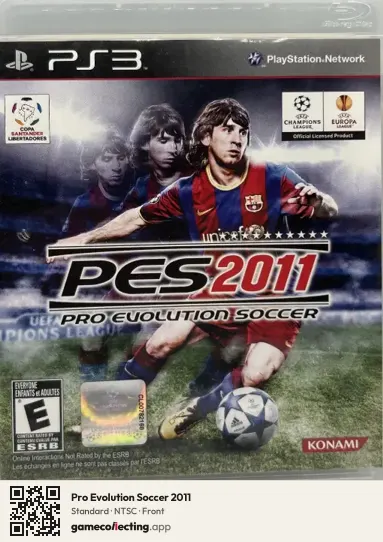 Pro Evolution Soccer 2011 PlayStation 3, NTSC box front