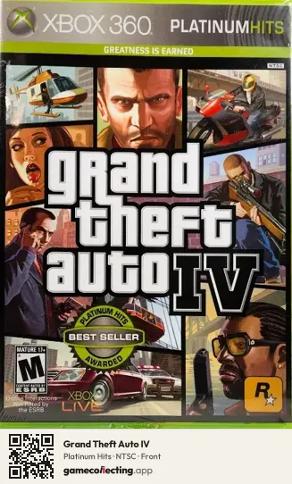 Grand Theft Auto IV Xbox 360, NTSC box front