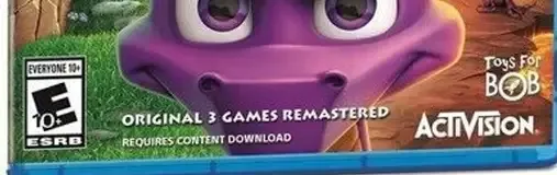Spyro Reignited Trilogy, the ESRB box on its front