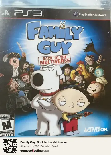 Family Guy: Back to the Multiverse PlayStation 3, Canada box front